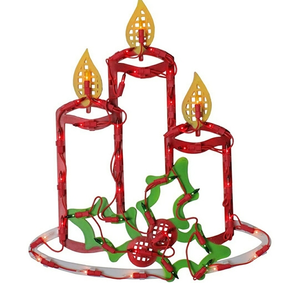 CHRISTMAS NORTHLIGHT WINDOW HOLL&BERRY LIGHTS - Picture 1 of 5
